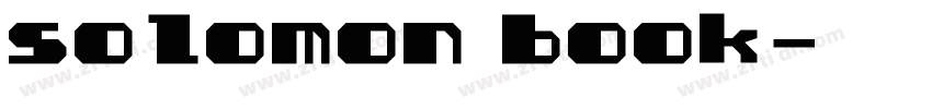 solomon book字体转换